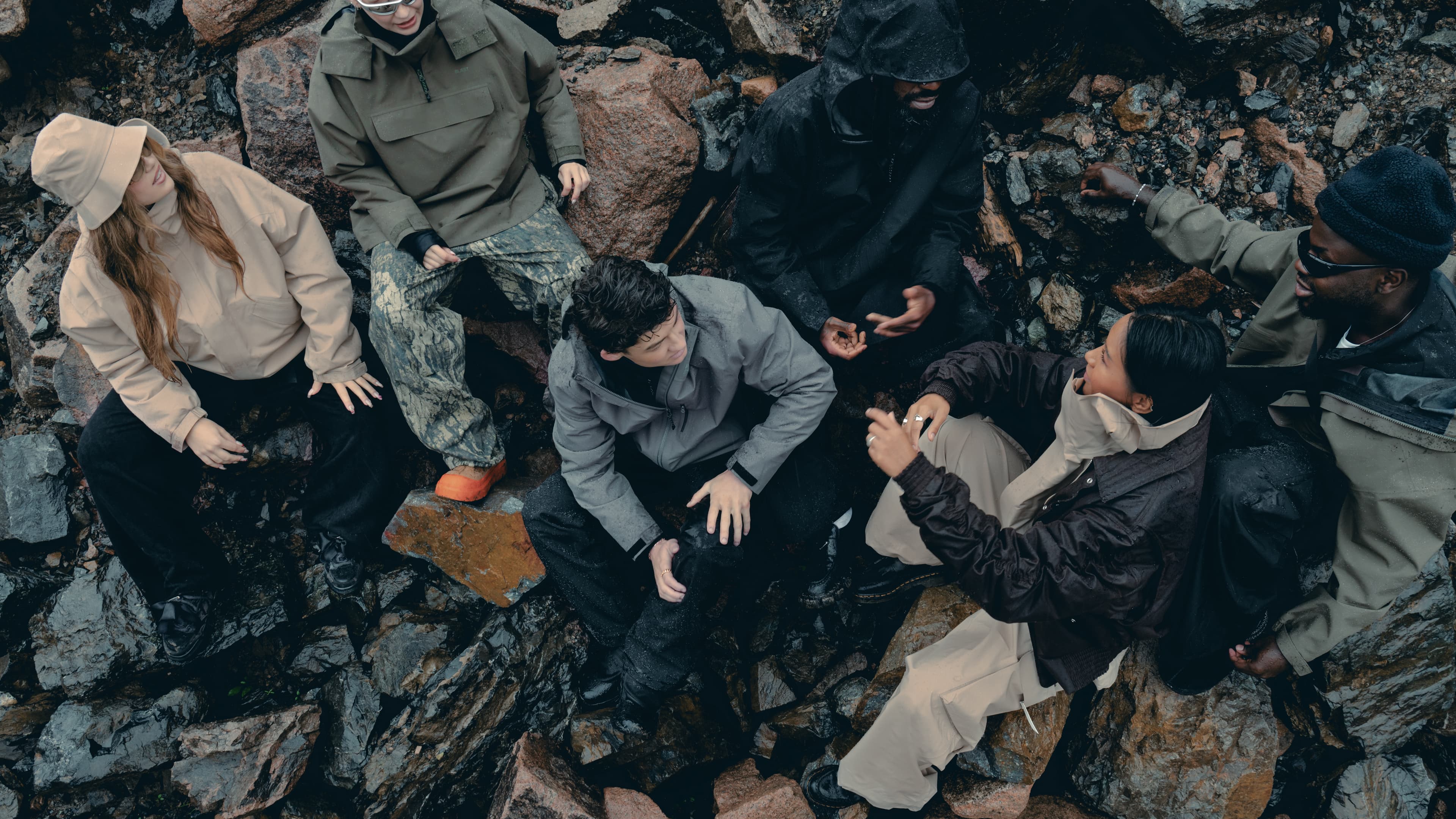 Artists from Nora Collective wearing shell styles from BLÆST